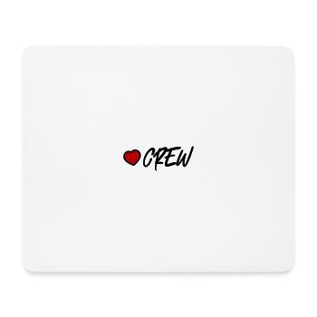 Crew Herz - Mousepad (Querformat) - Weiß - Vorne