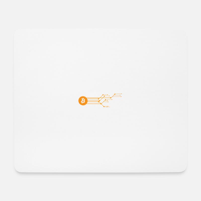 Bitcoin-Blockchain - Mousepad (Querformat) - Weiß