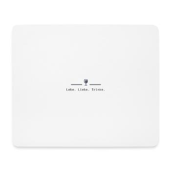 Lebe. Liebe. Lache. - Mousepad (Querformat) - Weiß - Vorne