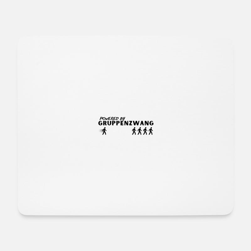 Powered by Gruppenzwang - Mousepad (Querformat) - Weiß