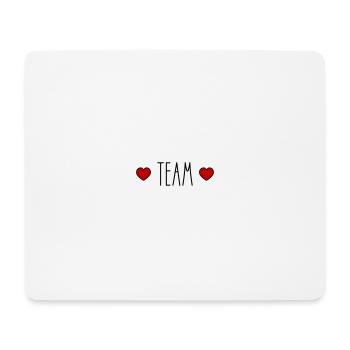 Team Herz - Mousepad (Querformat) - Weiß - Vorne