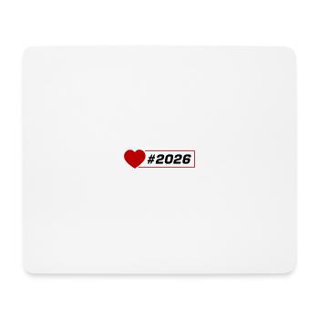 2026 Heart - Mouse Pad (horizontal) - white - Front