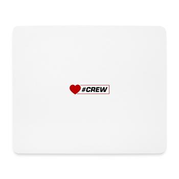 Crew Herz - Mousepad (Querformat) - Weiß - Vorne