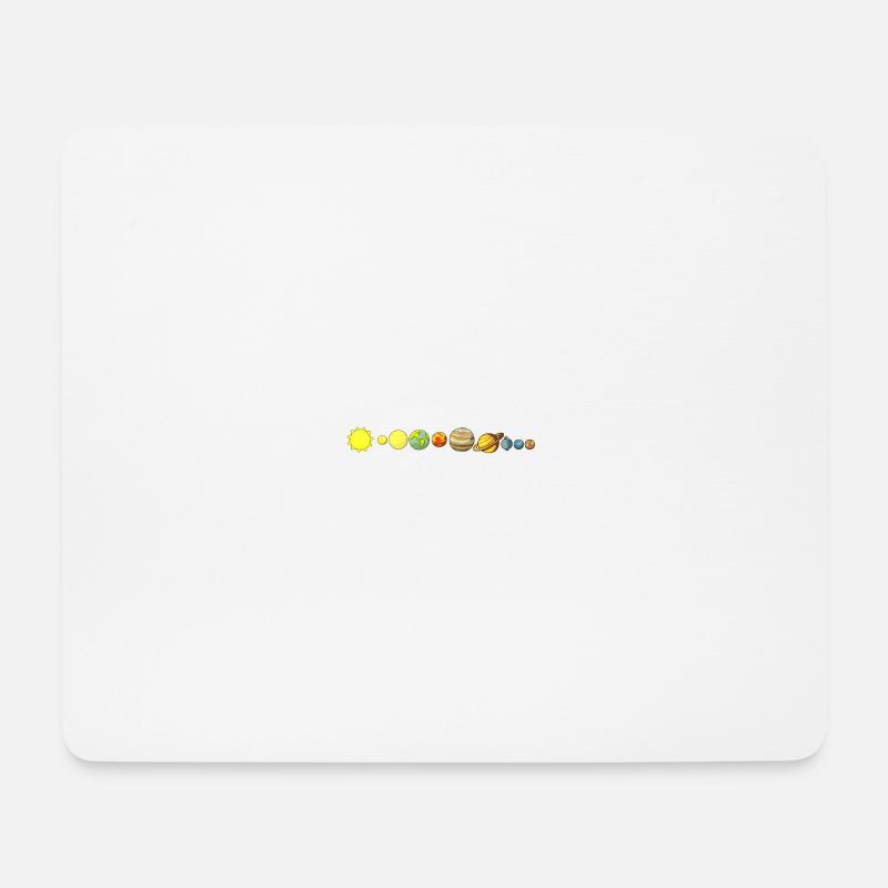 Sonnensystem - Mousepad (Querformat) - Weiß