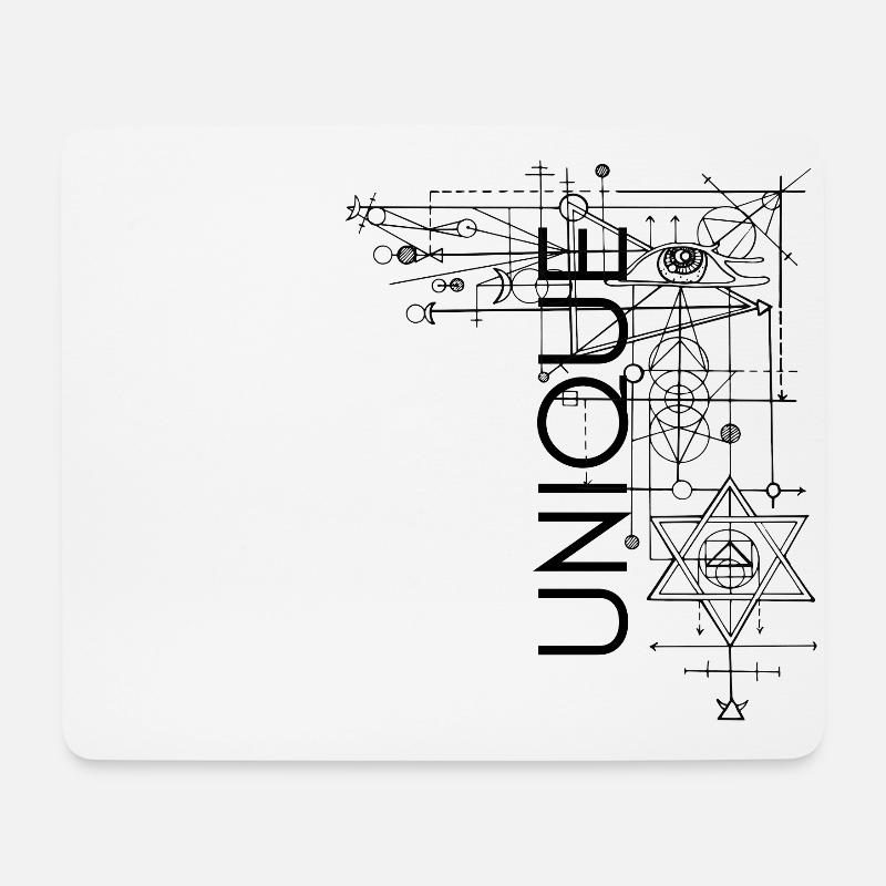 EINZIGARTIG three - Mousepad (Querformat) - Weiß
