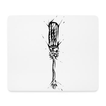 Artisans tournevis - Tapis de souris (format paysage) - blanc - Devant
