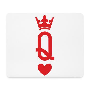 Königin der Karten - Mousepad (Querformat) - Weiß - Vorne