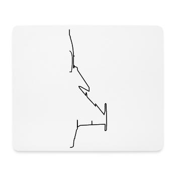 Avion - Tapis de souris (format paysage) - blanc - Devant
