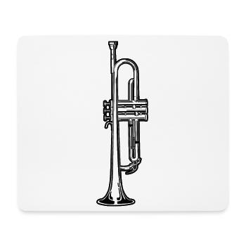 Trompette de jazz - Tapis de souris (format paysage) - blanc - Devant