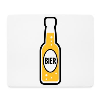 Bierflasche (Bier / Bierchen / POS 2C) - Mousepad (Querformat) - Weiß - Vorne
