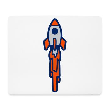 Launching Rocket Silhouette - Mouse Pad (horizontal) - white - Front