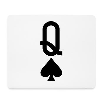 Carte à jouer au poker - Spades Lady - Tapis de souris (format paysage) - blanc - Devant