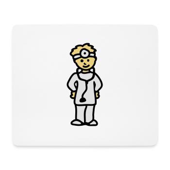 Docteur: 3 - Tapis de souris (format paysage) - blanc - Devant