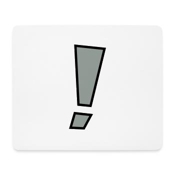 rufezeichen_2_farbig - Mousepad (Querformat) - Weiß - Vorne