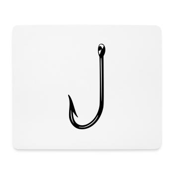 hameçons! Idée cadeau pêcheur pêcheur - Tapis de souris (format paysage) - blanc - Devant
