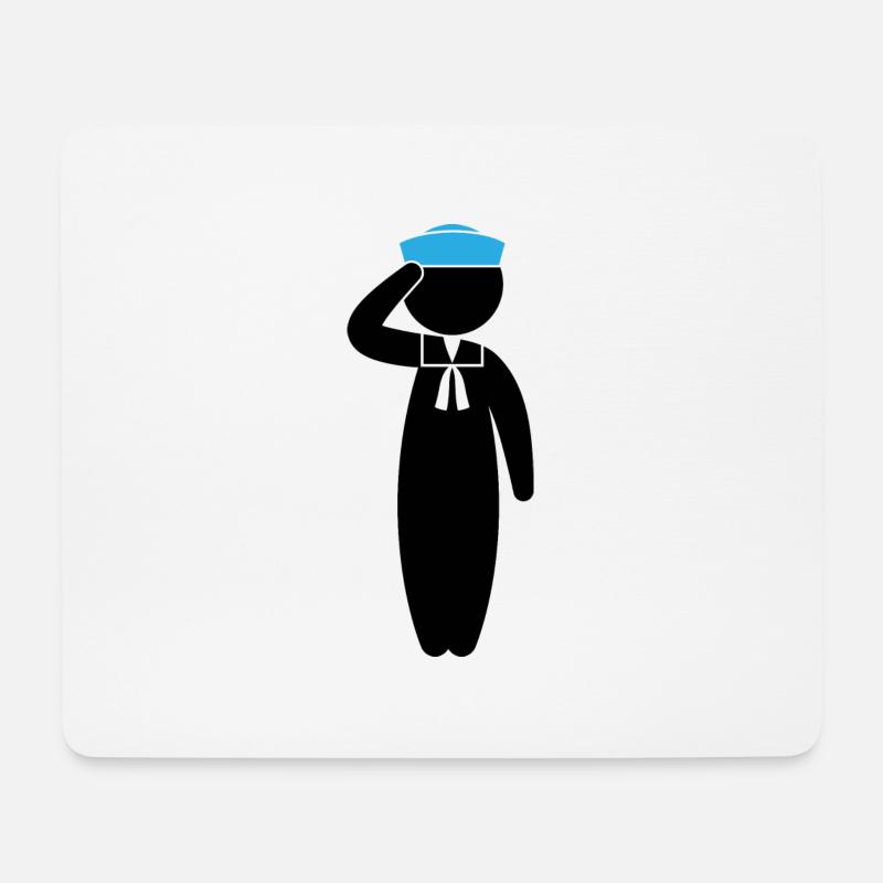Ein salutierender Matrose - Mousepad (Querformat) - Weiß