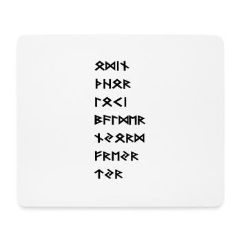 Wikinger Götter in Runen - Mousepad (Querformat) - Weiß - Vorne