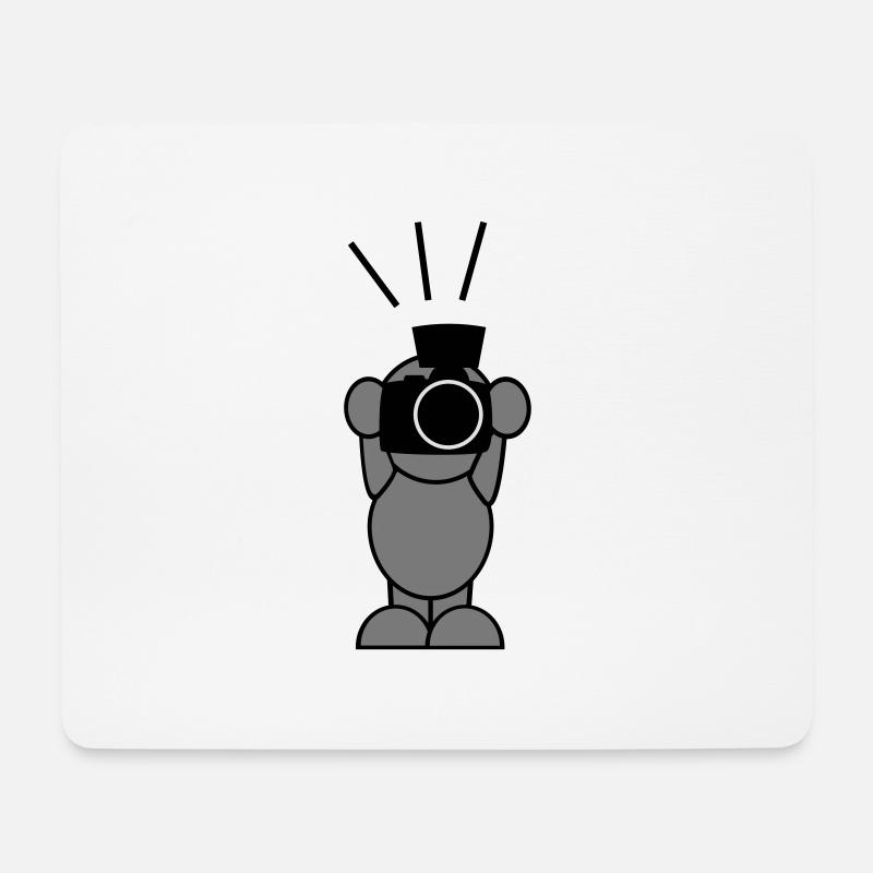 kleiner Fotograf - Mousepad (Querformat) - Weiß