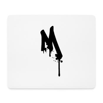 M graffiti drops Farbklex spray - Mouse Pad (horizontal) - white - Front