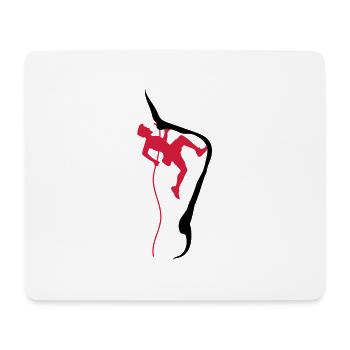 Klettern seil bergsteiger - Mousepad (Querformat) - Weiß - Vorne
