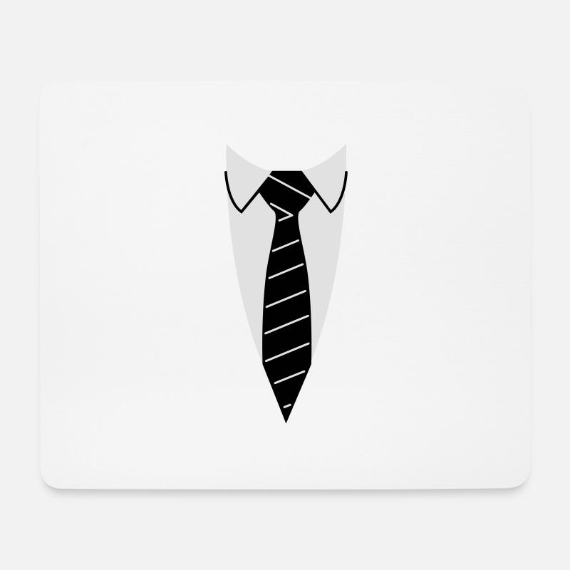 cravate - Tapis de souris (format paysage) - blanc