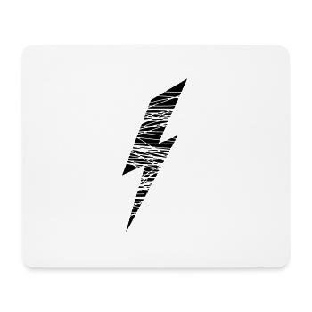 Blitz - Mousepad (Querformat) - Weiß - Vorne