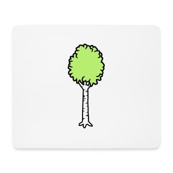 Birke Bäumchen Cool - Mousepad (Querformat) - Weiß - Vorne