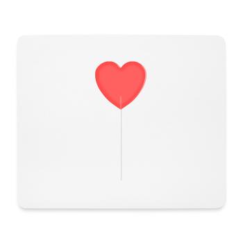 HEART-SHAPED LOLLIPOP - Mouse Pad (horizontal) - white - Front