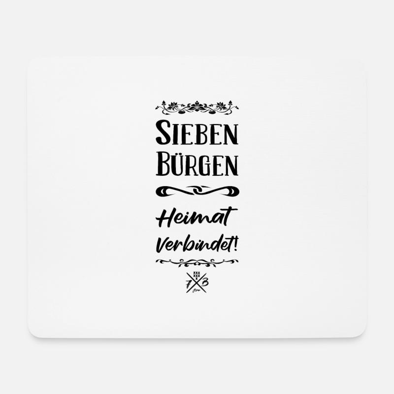Pongratz Design | Siebenbürgen - Heimat verbindet! - Mousepad (Querformat) - Weiß