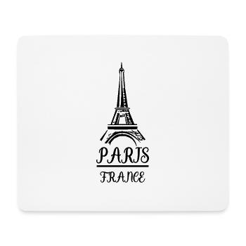 Paris France - Tapis de souris (format paysage) - blanc - Devant