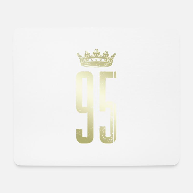 95 Nummer Krone - Mousepad (Querformat) - Weiß