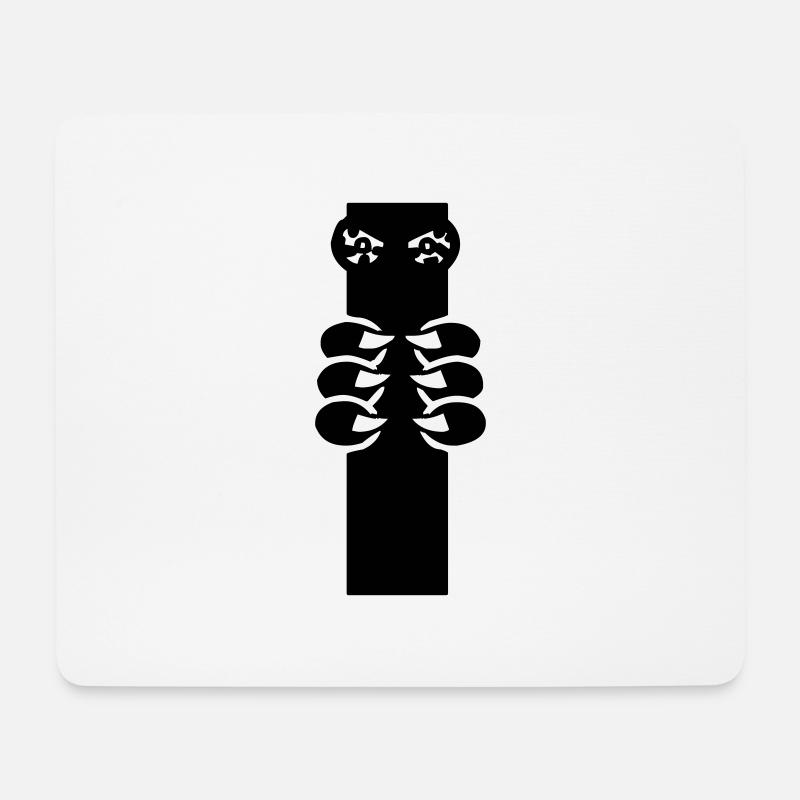 Monster Buchstabe I - Mousepad (Querformat) - Weiß