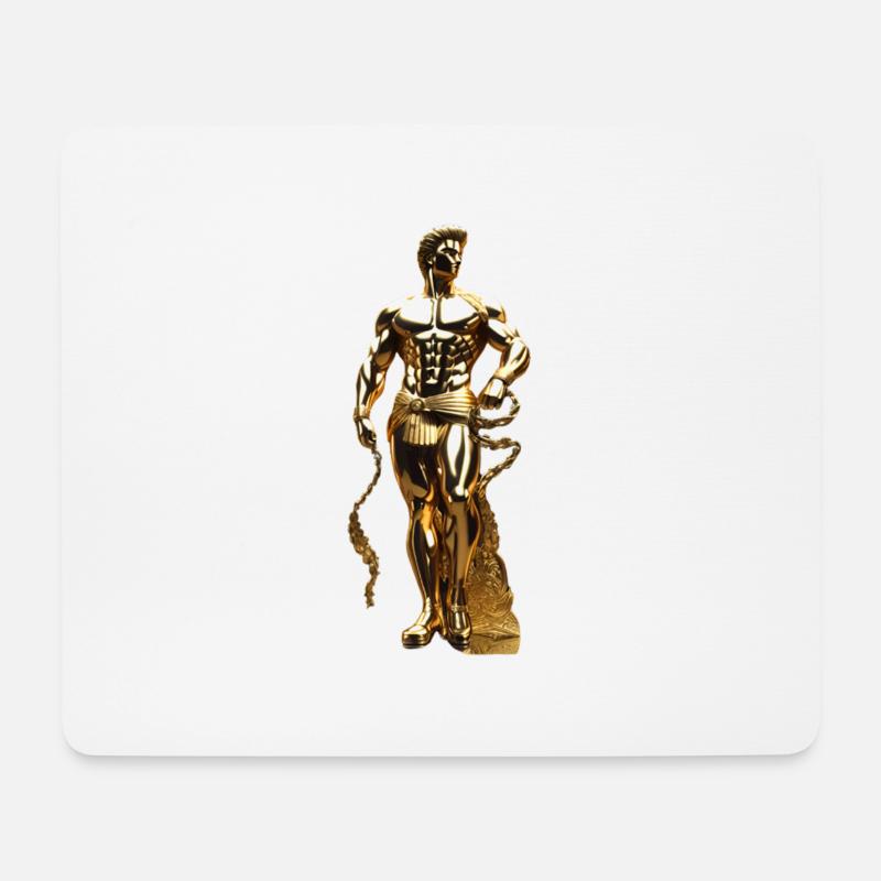 Goldene griechische Statue - Mousepad (Querformat) - Weiß