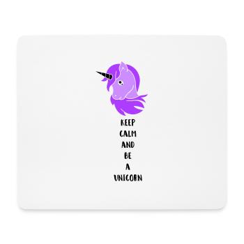 unicorn keep calm - Mousepad (Querformat) - Weiß - Vorne