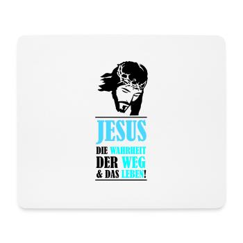 Jésus : la vérité, le chemin et la vie - Tapis de souris (format paysage) - blanc - Devant