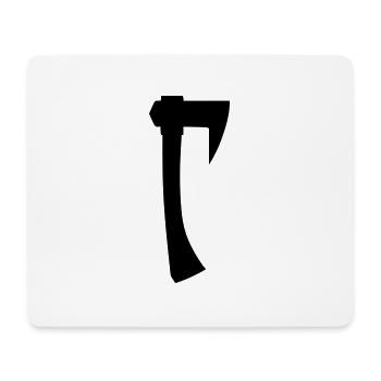 Axt - Mousepad (Querformat) - Weiß - Vorne