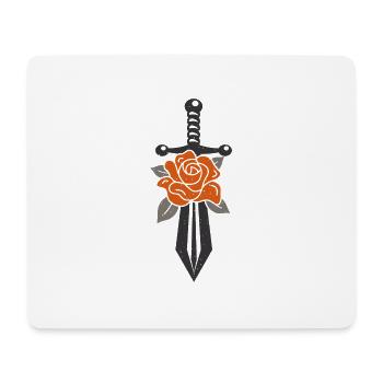 Flower Sword Logo - Mouse Pad (horizontal) - white - Front