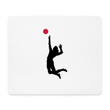 Volleyball - Mousepad (Querformat) - Weiß - Vorne