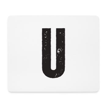 U - Mousepad (Querformat) - Weiß - Vorne