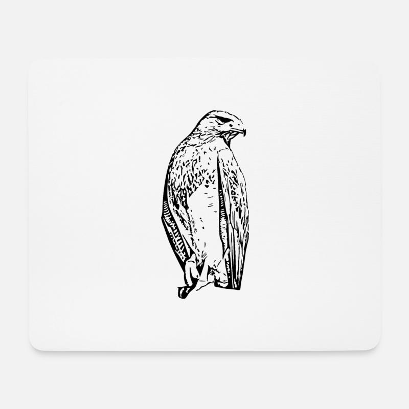 Falken Vogel Vögel - Mousepad (Querformat) - Weiß