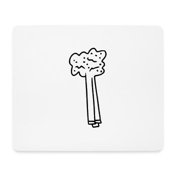 Celery Emoji Vegetable Sticker Sketch black - Mouse Pad (horizontal) - white - Front