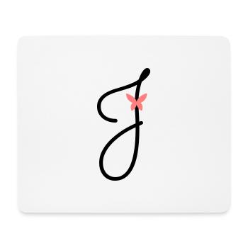 Buchstabe J Schmetterlingsbuchstabe - Mousepad (Querformat) - Weiß - Vorne