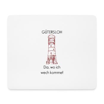 Gütersloh roter Wasserturm - Mousepad (Querformat) - Weiß - Vorne