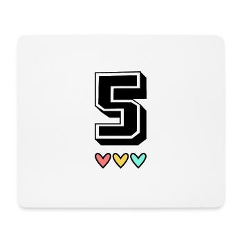 5 JAHRE. 5-jähriges JUBILÄUM. GEBURTSTAG 5 JAHRE. 5 - Mousepad (Querformat) - Weiß - Vorne