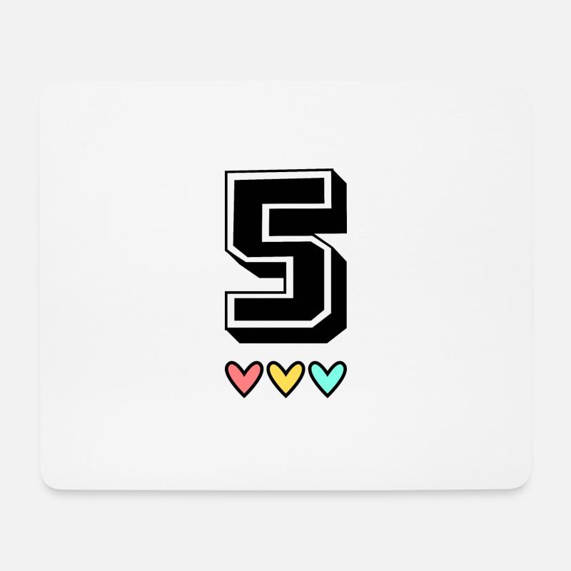 5 JAHRE. 5-jähriges JUBILÄUM. GEBURTSTAG 5 JAHRE. 5 - Mousepad (Querformat) - Weiß