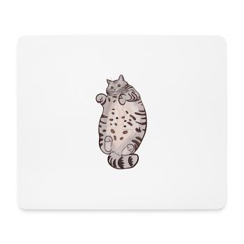 Chat - Tapis de souris (format paysage) - blanc - Devant
