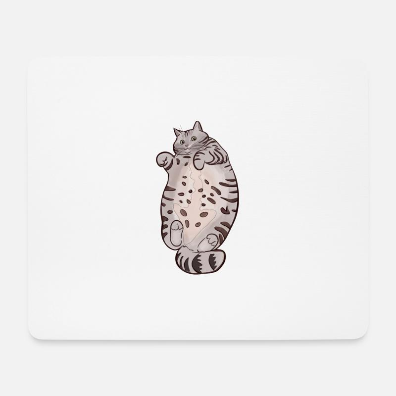 Cat - Mouse Pad (horizontal) - white