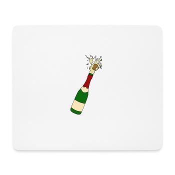 Sektflasche - Mousepad (Querformat) - Weiß - Vorne