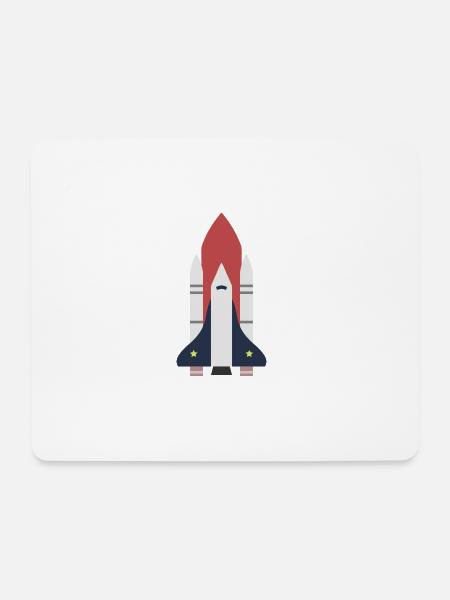Rakete Weltraum Geschenk Idee - Mousepad (Querformat) - Weiß