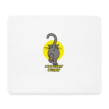Cat Back Grey - Mouse Pad (horizontal) - white - Front